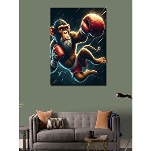 Kanvas Tablo Boksör Maymun 100x140 cm