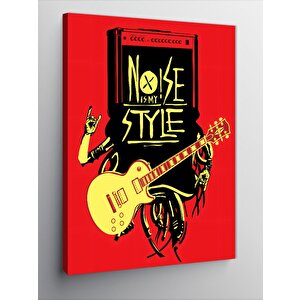 Kanvas Tablo Oyuncak Ayı Ve Gitar