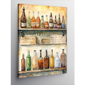 Kanvas Tablo Renkli Şişeler 70x100 cm