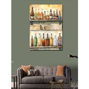 Kanvas Tablo Renkli Şişeler 70x100 cm