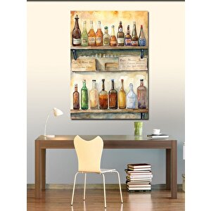 Kanvas Tablo Renkli Şişeler 70x100 cm