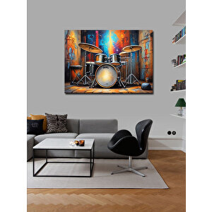 Kanvas Tablo Davul Bateri 100x140 cm