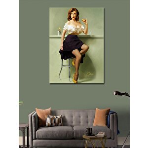 Kanvas Tablo Sakar Pin Up Kızı