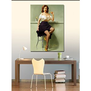 Kanvas Tablo Sakar Pin Up Kızı