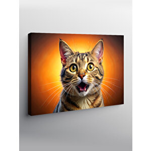 Kanvas Tablo Şaşkın Kedi 70x100 cm