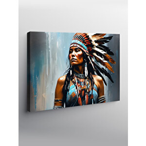 Kanvas Tablo Kızılderili Kadın 70x100 cm