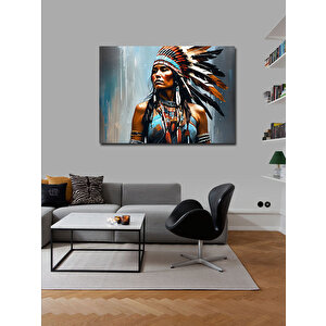 Kanvas Tablo Kızılderili Kadın 70x100 cm