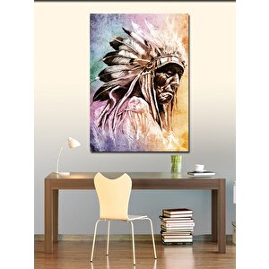 Kanvas Tablo Kızılderili Adam 100x140 cm