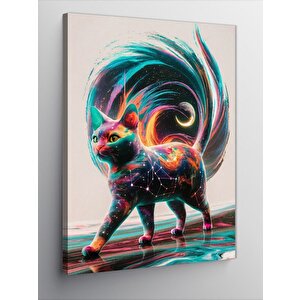 Kanvas Tablo Soyut Kedi 70x100 cm