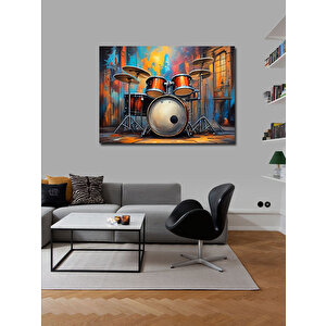 Kanvas Tablo Davul Bateri 100x140 cm