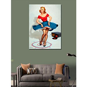 Kanvas Tablo Pin Up Kadın