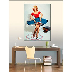 Kanvas Tablo Pin Up Kadın