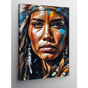 Kanvas Tablo Asil Kızılderili Kadın 70x100 cm