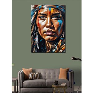 Kanvas Tablo Asil Kızılderili Kadın 70x100 cm