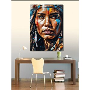 Kanvas Tablo Asil Kızılderili Kadın 70x100 cm