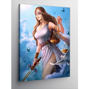 Kanvas Tablo Adalet Heykeli 100x140 cm