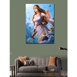 Kanvas Tablo Adalet Heykeli 100x140 cm