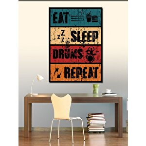 Kanvas Tablo Davulcu Baterist Temalı 70x100 cm