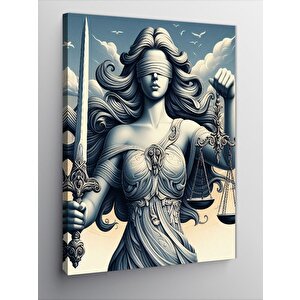 Kanvas Tablo Adalet Heykeli 100x140 cm