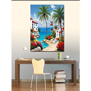 Kanvas Tablo Yazlık Evler 70x100 cm