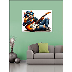 Kanvas Tablo Metalci Kedi 70x100 cm