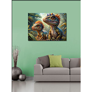 Kanvas Tablo Sevimli Dinazorlar 100x140 cm
