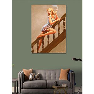 Kanvas Tablo Yaramaz Pin Up Kızı