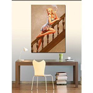 Kanvas Tablo Yaramaz Pin Up Kızı