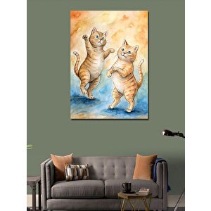 Kanvas Tablo Sevimli Kediler 100x140 cm