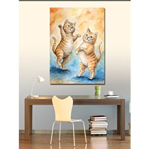 Kanvas Tablo Sevimli Kediler 100x140 cm