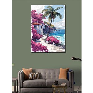 Kanvas Tablo Kumsal Da Beyaz Ev 70x100 cm