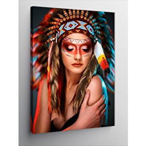 Kanvas Tablo Kızılderili Kadın 70x100 cm