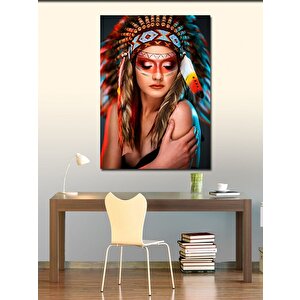 Kanvas Tablo Kızılderili Kadın 70x100 cm
