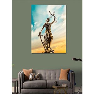 Kanvas Tablo Adalet Heykeli 100x140 cm