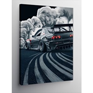 Kanvas Tablo Drift Yapan Araba