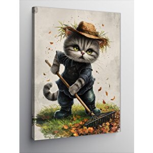 Kanvas Tablo Bahçivan Kedi 70x100 cm