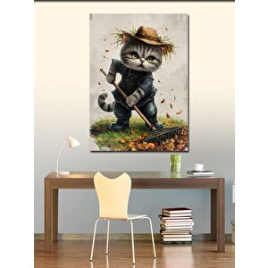 Kanvas Tablo Bahçivan Kedi 70x100 cm