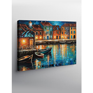 Kanvas Tablo Sandallar Ve Evler 100x140 cm