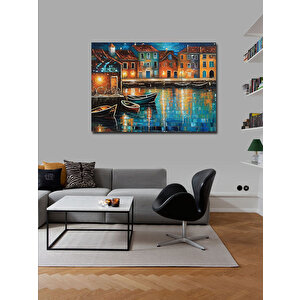 Kanvas Tablo Sandallar Ve Evler 100x140 cm