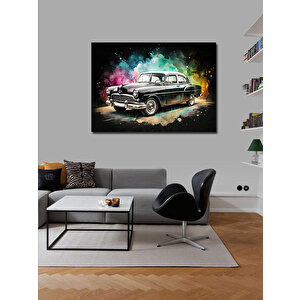Kanvas Tablo Siyah Klasik Araba 70x100 cm