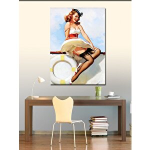 Kanvas Tablo Denizci Pin Up Kadın
