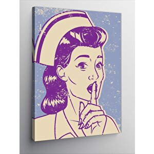 Kanvas Tablo Pin Up Hemşire 100x140 cm