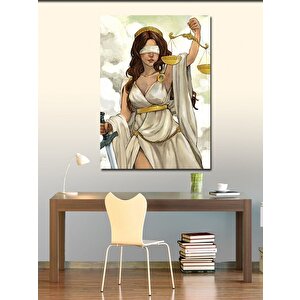 Kanvas Tablo Adalet Heykeli 100x140 cm