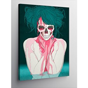 Kanvas Tablo İskelet Kadın 100x140 cm