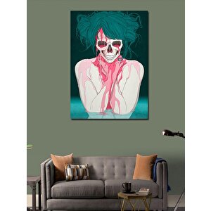 Kanvas Tablo İskelet Kadın 100x140 cm