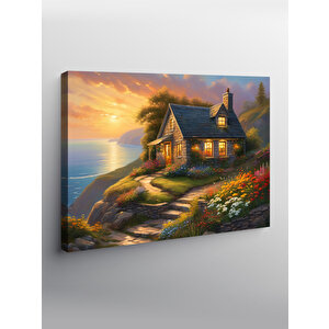 Kanvas Tablo Kır Evi 70x100 cm