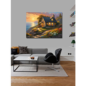 Kanvas Tablo Kır Evi 70x100 cm