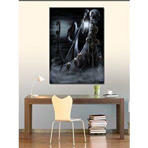 Kanvas Tablo Korsan İskelet 100x140 cm