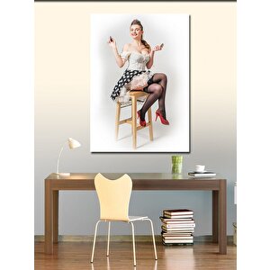 Kanvas Tablo Pin Up Kızı 