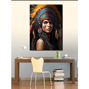 Kanvas Tablo Kızılderili Kız 70x100 cm